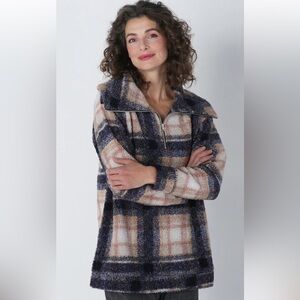 Cuddl duds womens curly sherpa zip pullover New